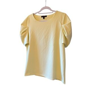 Banana Republic Light Yellow Puff Sleeve Blouse